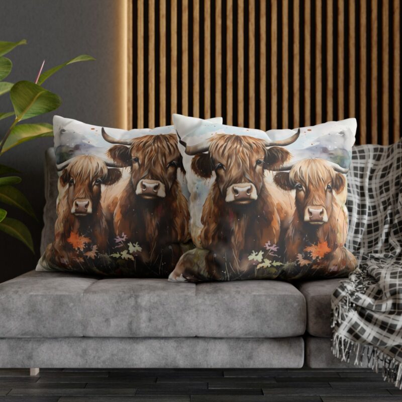 Highland Cows Double-Sided Cushion Cover