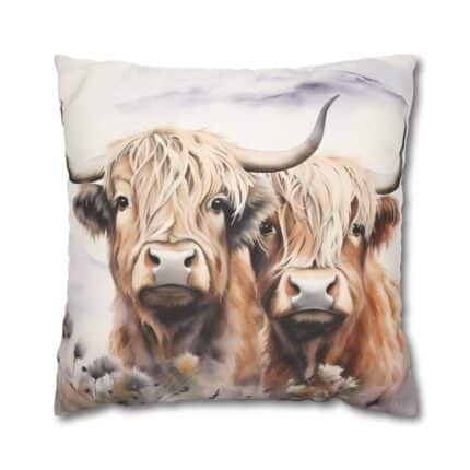 Highland Cows Double-Sided Cushion Cover