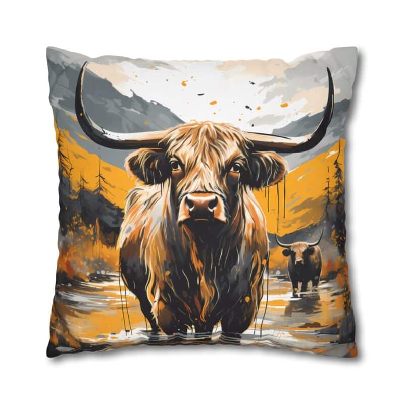 Highland Cows Double-Sided Cushion Cover