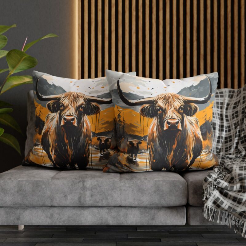 Highland Cows Double-Sided Cushion Cover