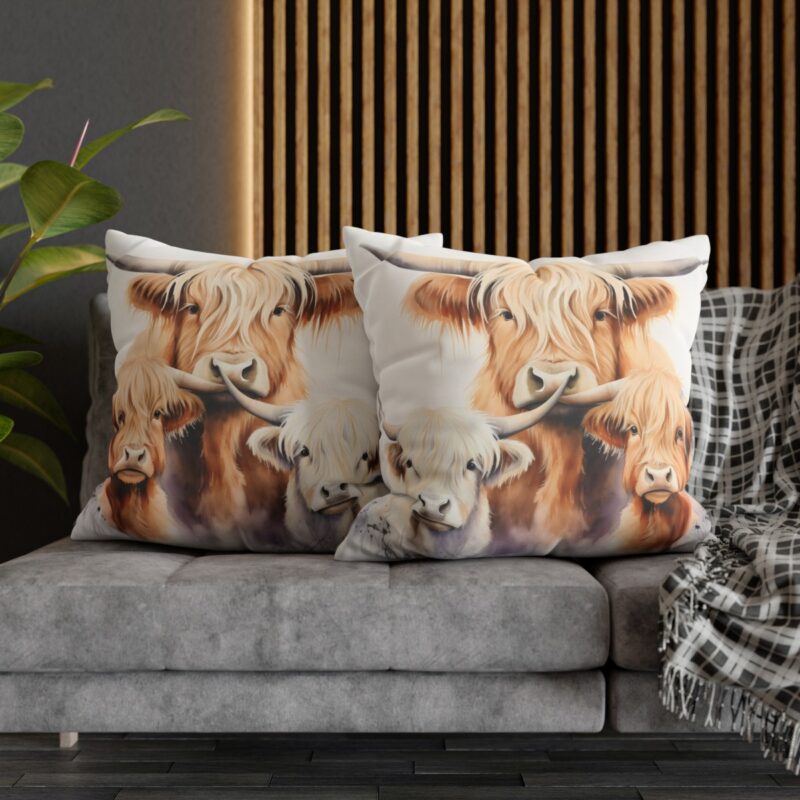 Highland Cows Double-Sided Cushion Cover