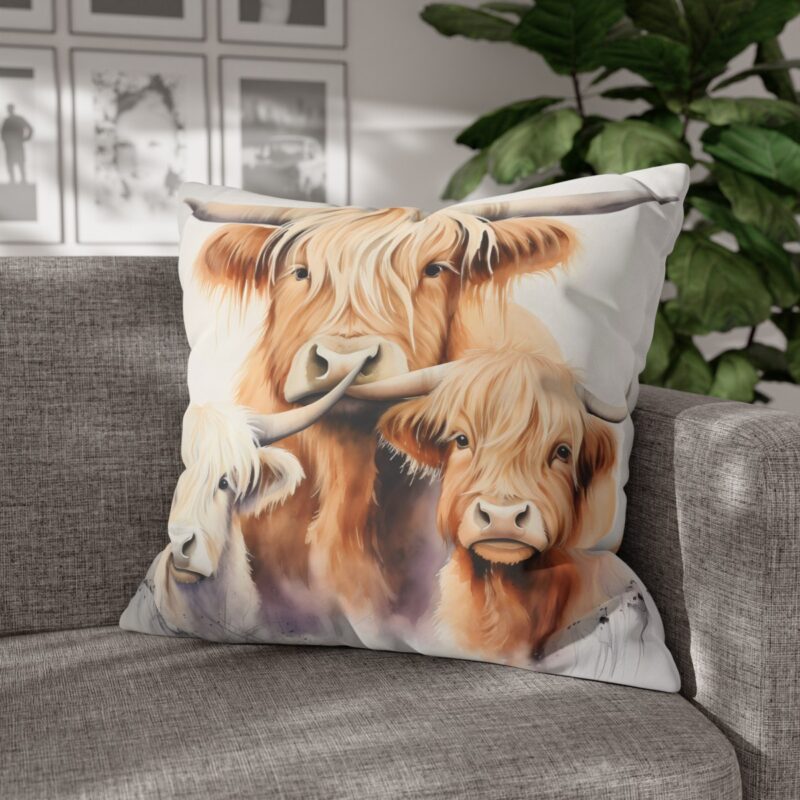 Highland Cows Double-Sided Cushion Cover