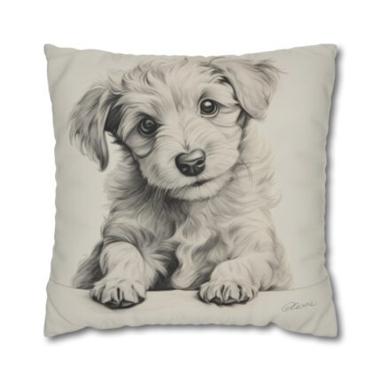 Poodle Square Double-Sided Cushion Cover