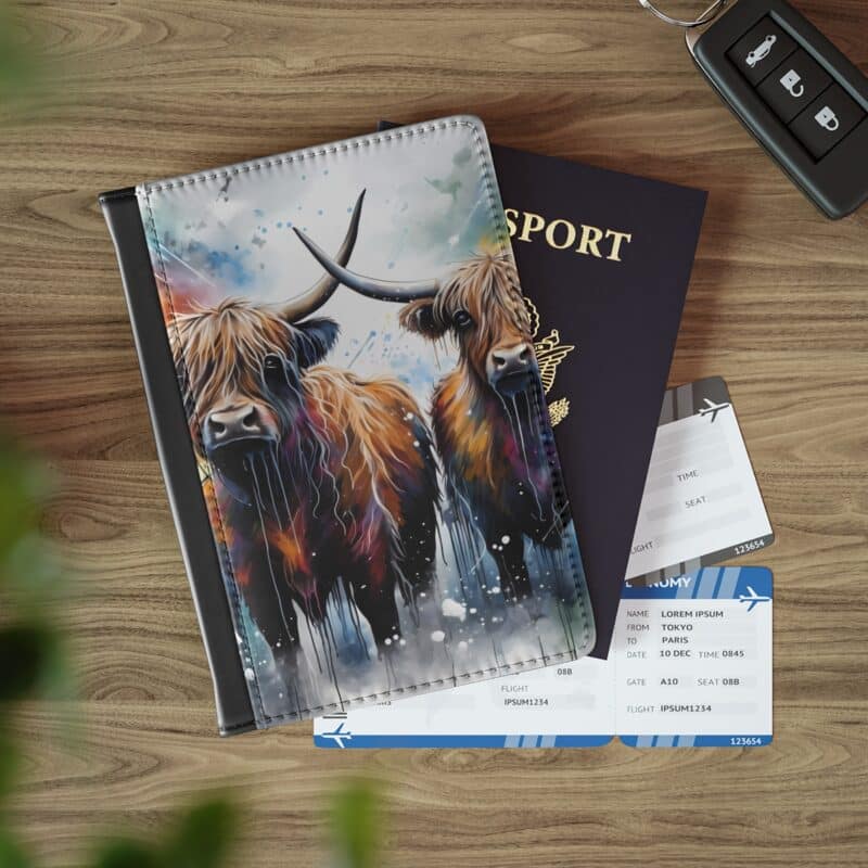 Highland Cows Passport Cover