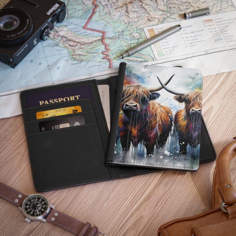 Highland Cows Passport Cover