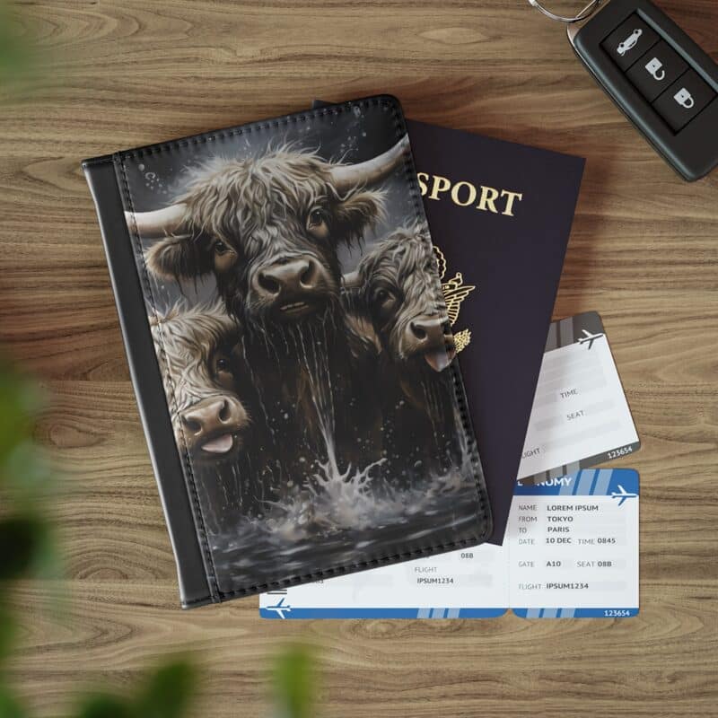 Highland Cows Passport Cover