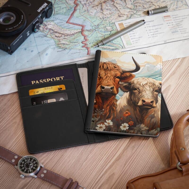 Highland Cows Passport Cover