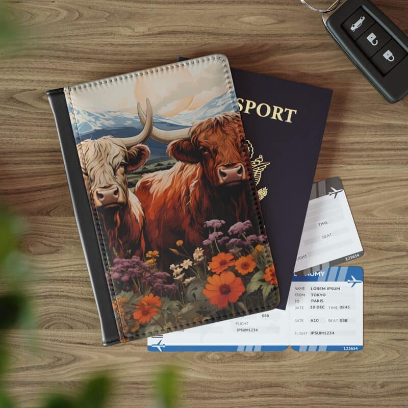 Highland Cows Passport Cover