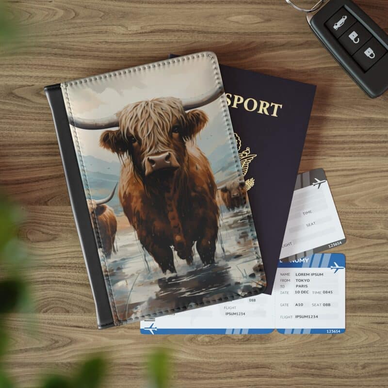 Highland Cows Passport Cover