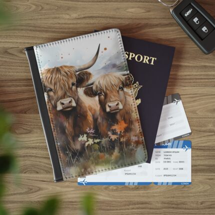 Highland Cows Passport Cover