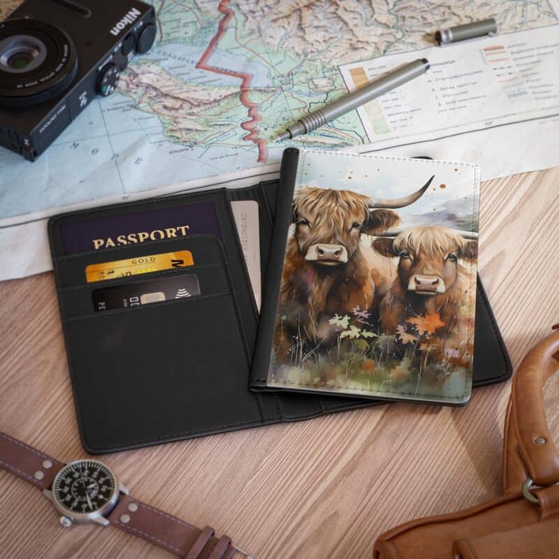 Highland Cows Passport Cover