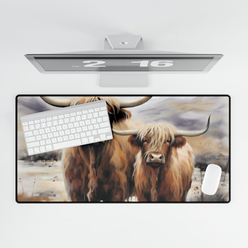 Highland Cows Mouse Pad Desk Mat