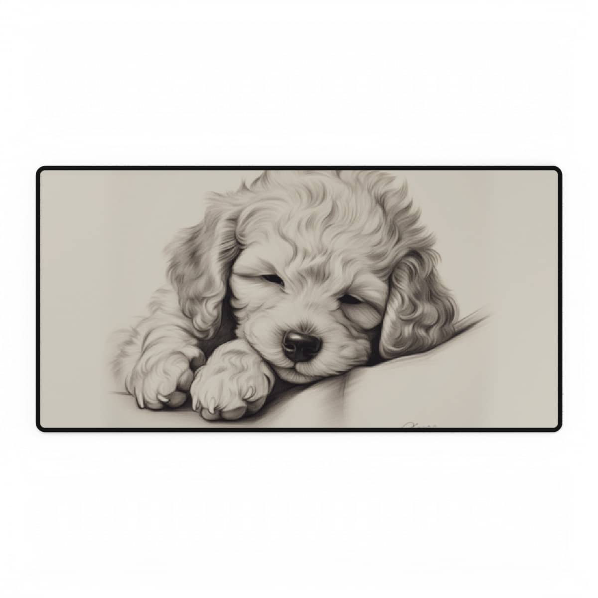 Poodle Mouse Pad Desk Mat