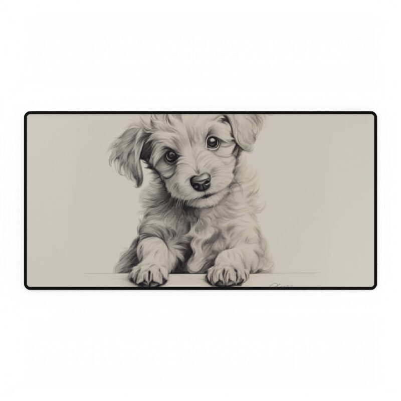 Poodle Mouse Pad Desk Mat