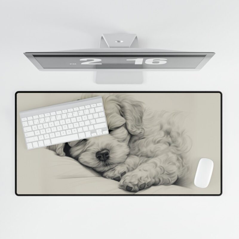 Poodle Mouse Pad Desk Mat