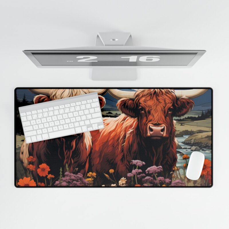 Highland Cows Mouse Pad Desk Mat