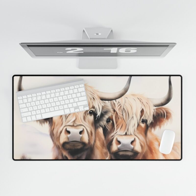 Highland Cows Mouse Pad Desk Mat