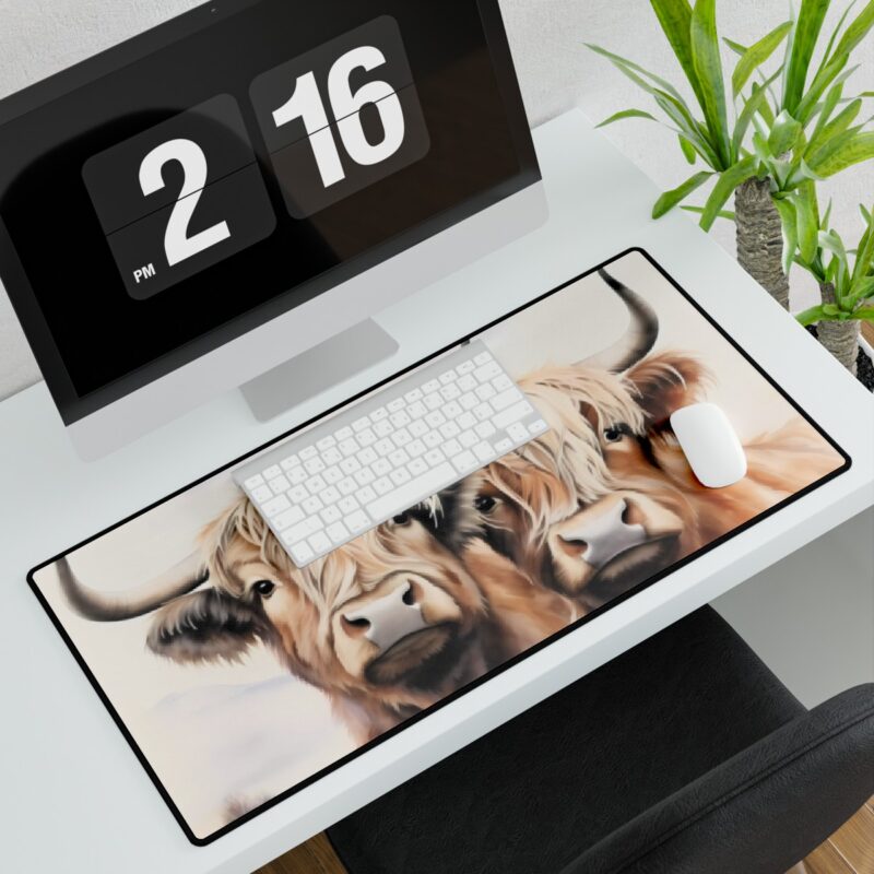 Highland Cows Mouse Pad Desk Mat