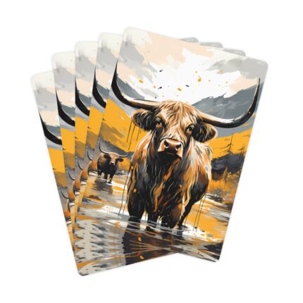 Highland Cows Playing/Poker Cards