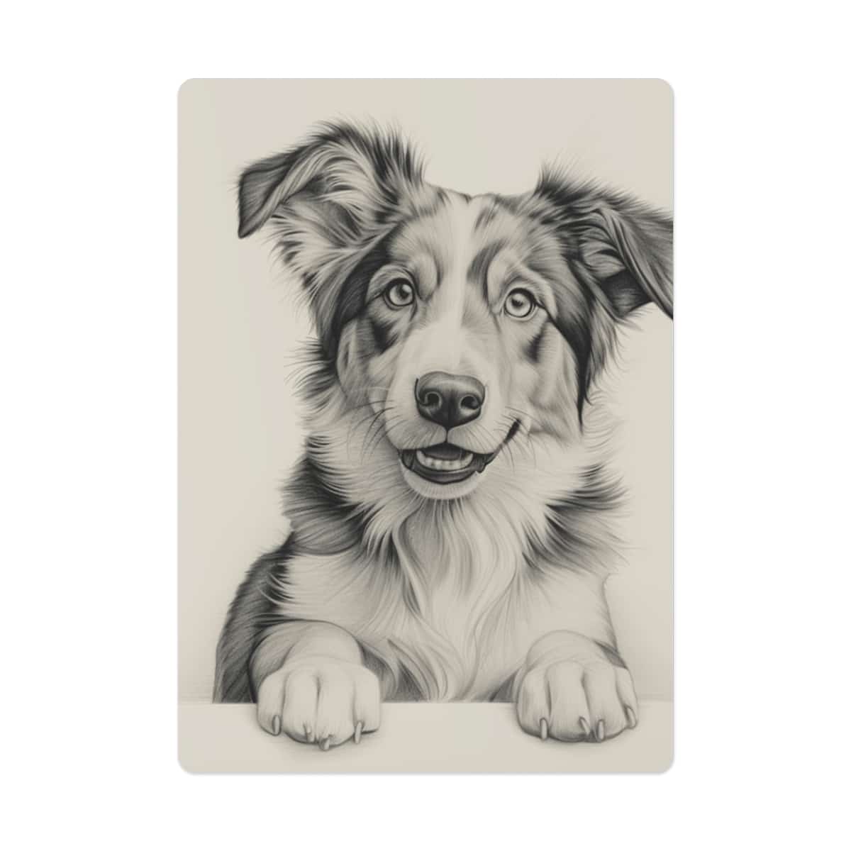 Australian Shepherd Dog Playing/Poker Cards