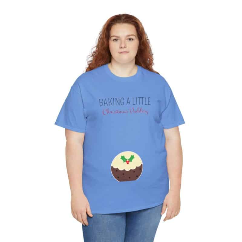 Baking a Little Christmas Pudding Pregnancy Announcement Shirt