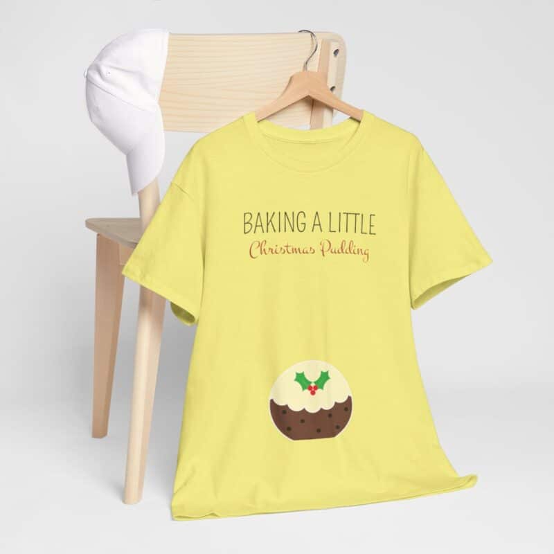 Baking a Little Christmas Pudding Pregnancy Announcement Shirt