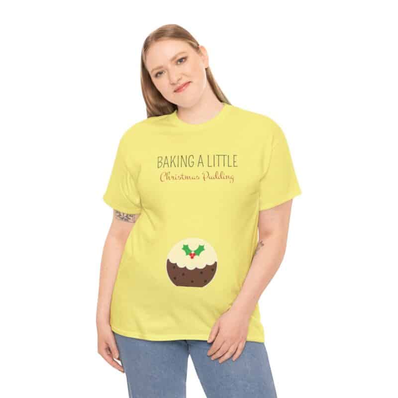 Baking a Little Christmas Pudding Pregnancy Announcement Shirt