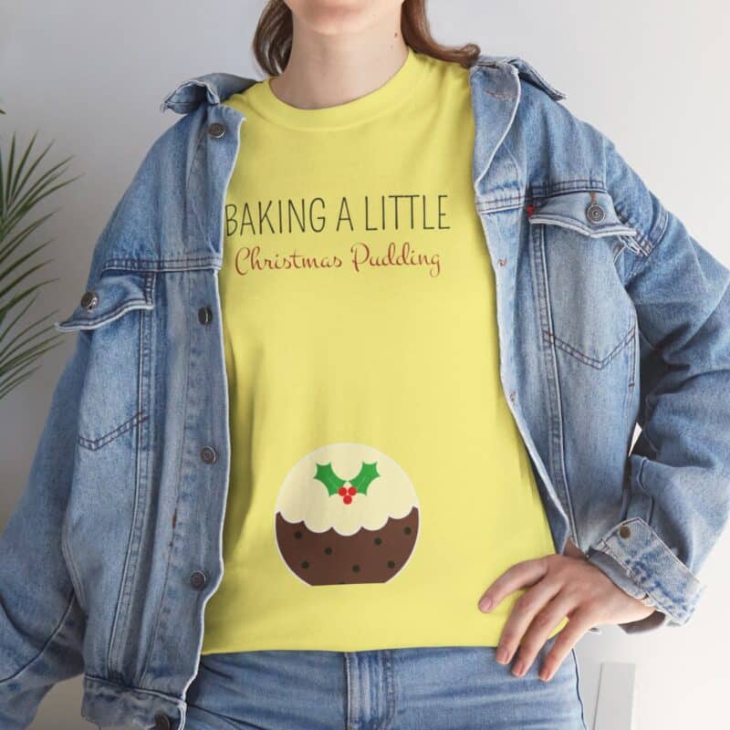 Baking a Little Christmas Pudding Pregnancy Announcement Shirt