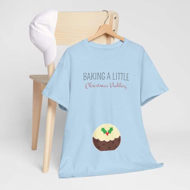 Baking a Little Christmas Pudding Pregnancy Announcement Shirt