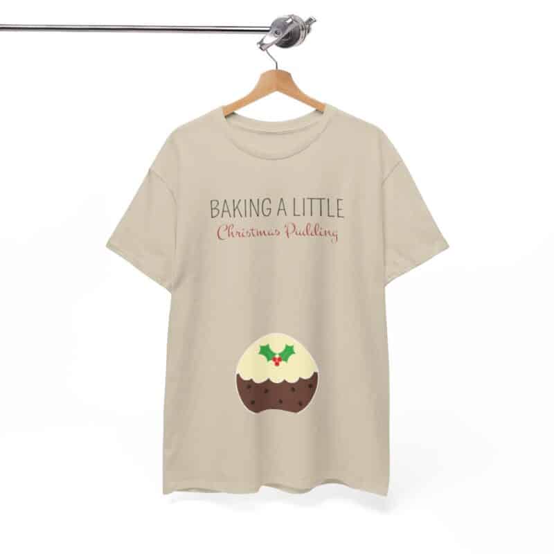 Baking a Little Christmas Pudding Pregnancy Announcement Shirt