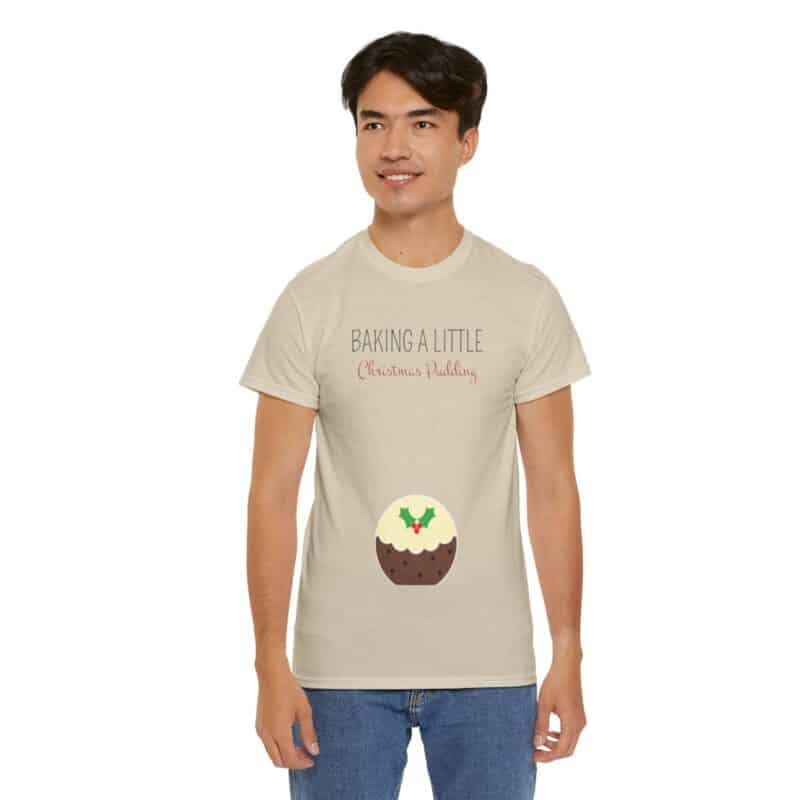 Baking a Little Christmas Pudding Pregnancy Announcement Shirt