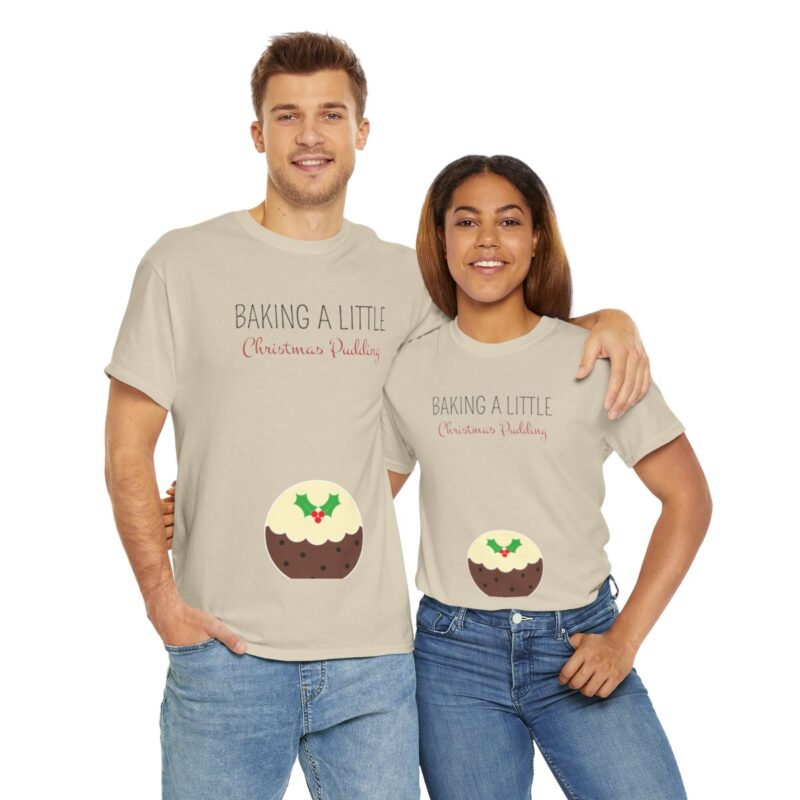 Baking a Little Christmas Pudding Pregnancy Announcement Shirt