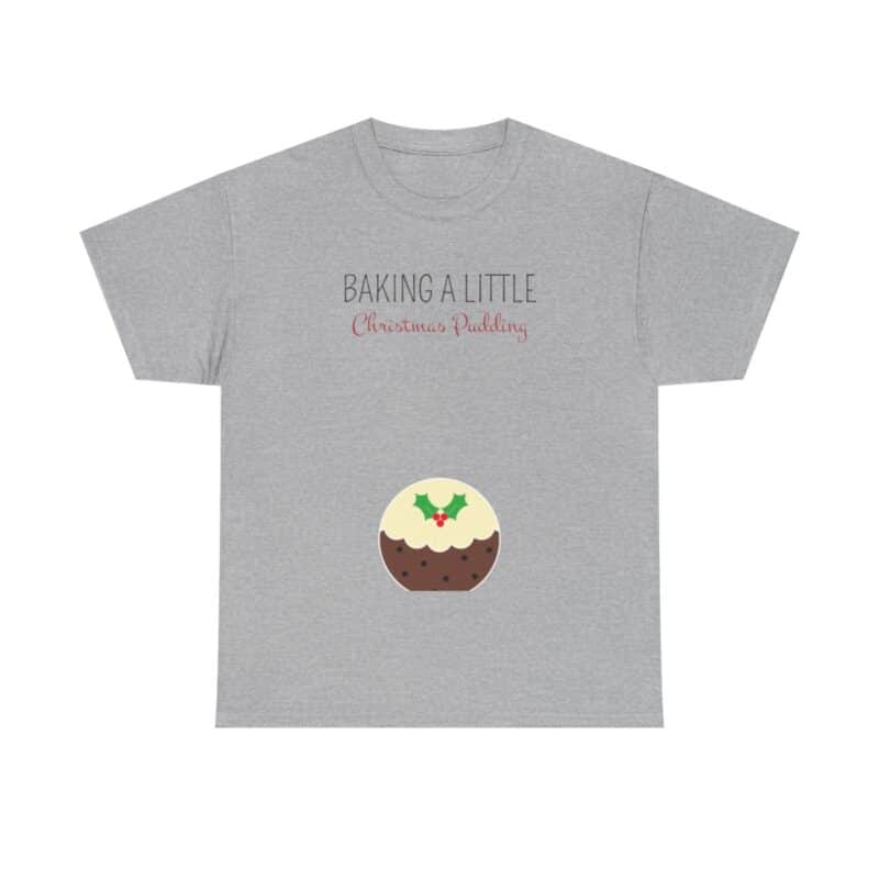 Baking a Little Christmas Pudding Pregnancy Announcement Shirt