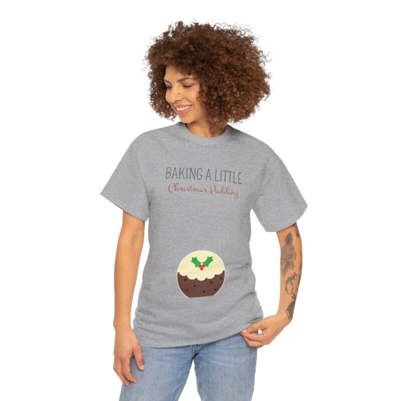 Baking a Little Christmas Pudding Pregnancy Announcement Shirt