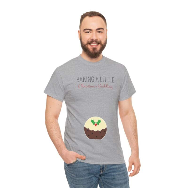 Baking a Little Christmas Pudding Pregnancy Announcement Shirt