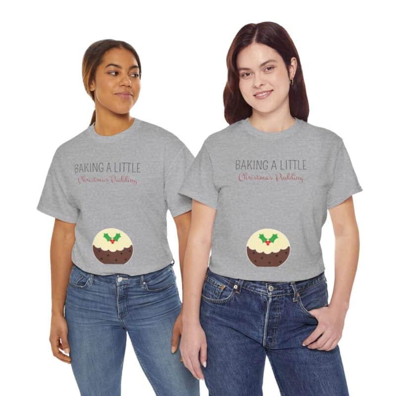 Baking a Little Christmas Pudding Pregnancy Announcement Shirt