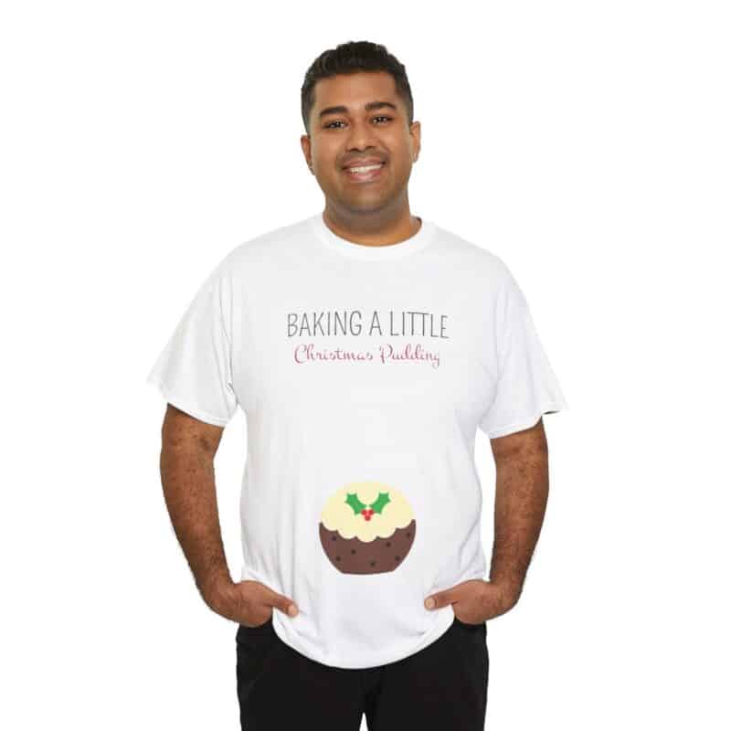 Baking a Little Christmas Pudding Pregnancy Announcement Shirt