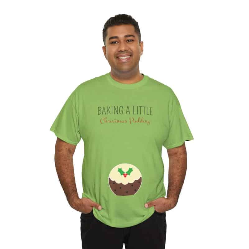 Baking a Little Christmas Pudding Pregnancy Announcement Shirt