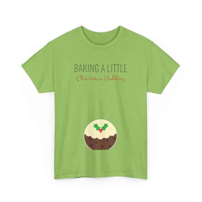 Baking a Little Christmas Pudding Pregnancy Announcement Shirt