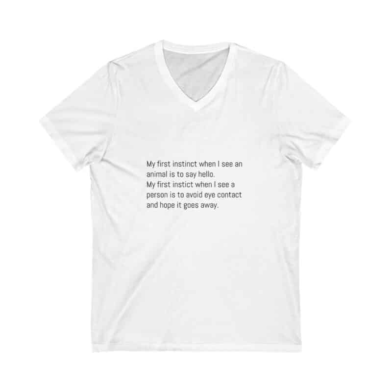 Funny Animal Lover V-Neck Unisex Tee