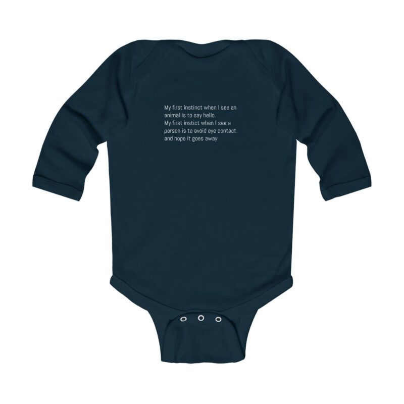 Funny Animal Lover Baby Long Sleeve Babygrow