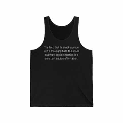 Funny Awkward Bat Meme Unisex Jersey Tank Top