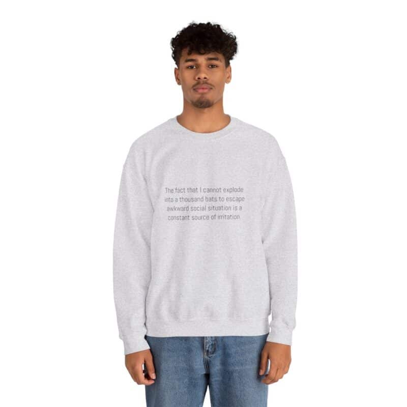 Funny Awkward Bat Meme Sweatshirt