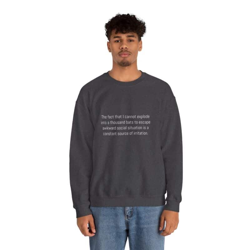 Funny Awkward Bat Meme Sweatshirt