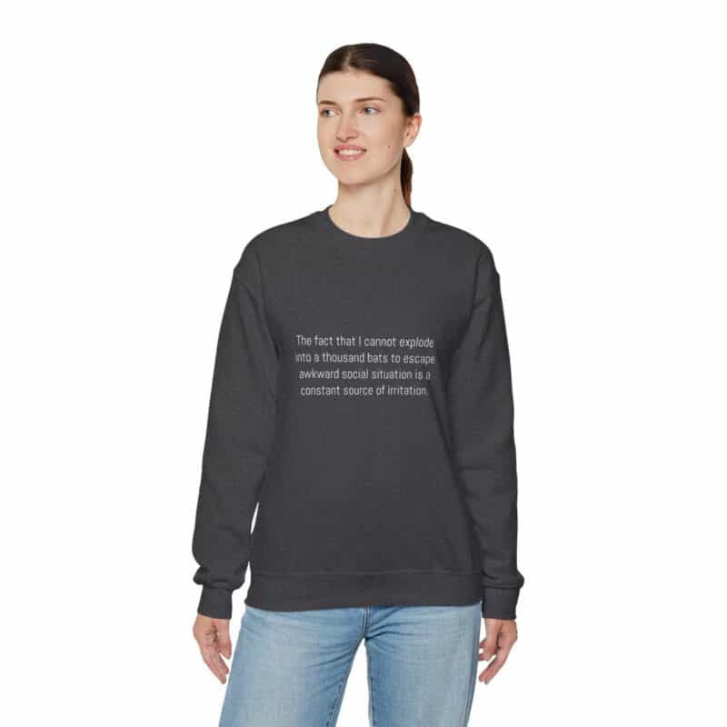 Funny Awkward Bat Meme Sweatshirt