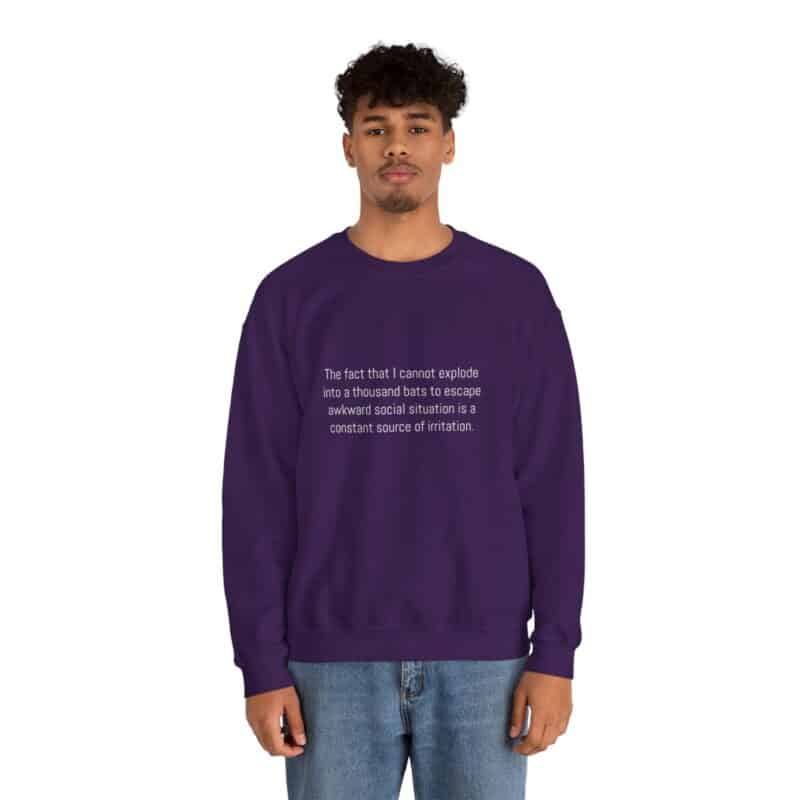 Funny Awkward Bat Meme Sweatshirt