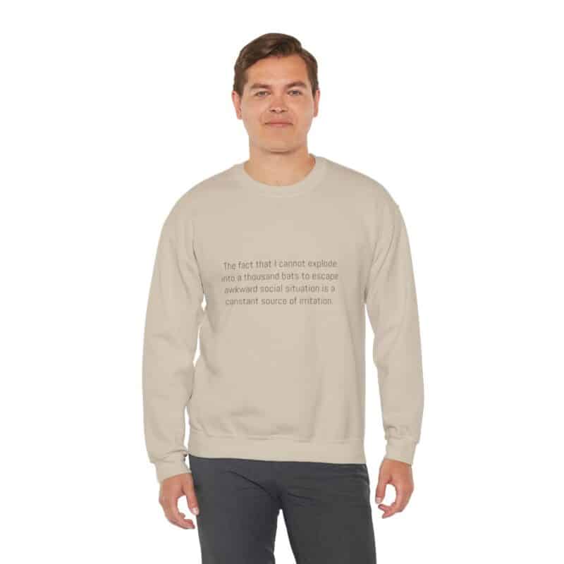 Funny Awkward Bat Meme Sweatshirt