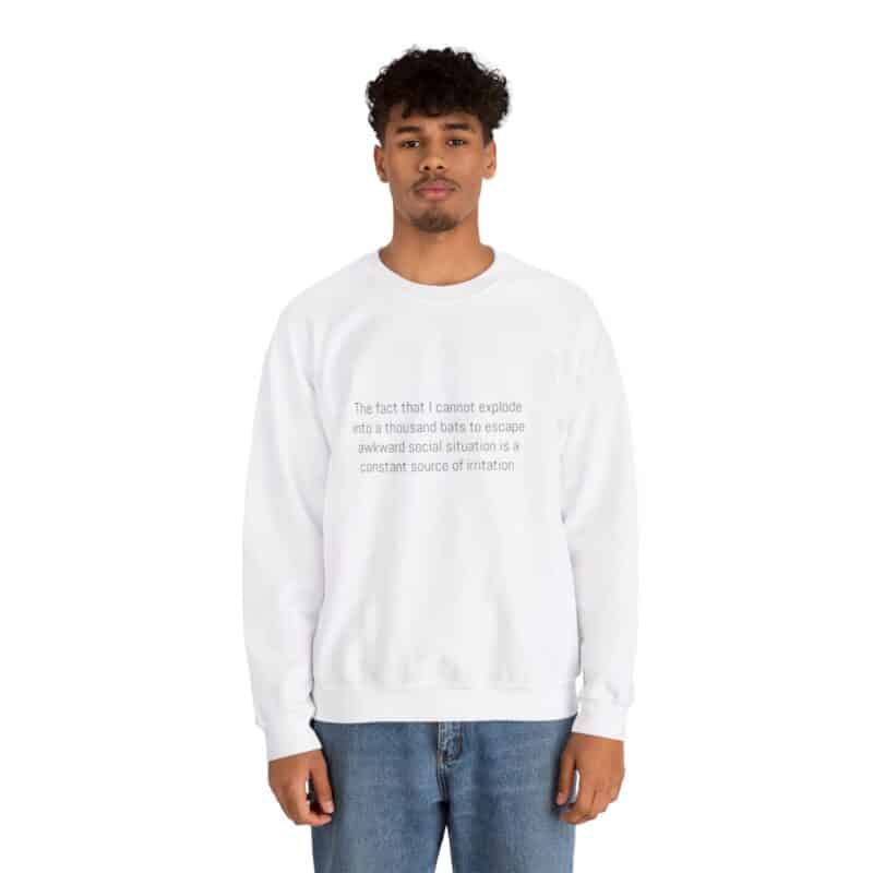 Funny Awkward Bat Meme Sweatshirt