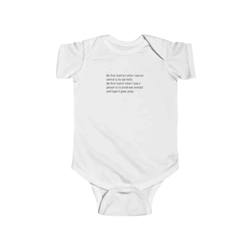 Funny Animal Lover Baby Short Sleeve Babygrow