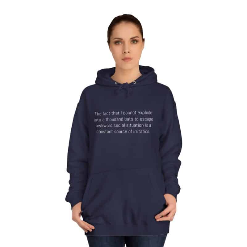 Funny Awkward Bat Meme Hoodie